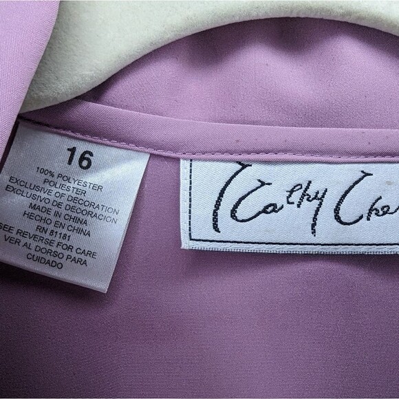 Women's Kathy Che Lavender Bead Detail Short Sleeve Top, Size 16 - Picture 4 of 4